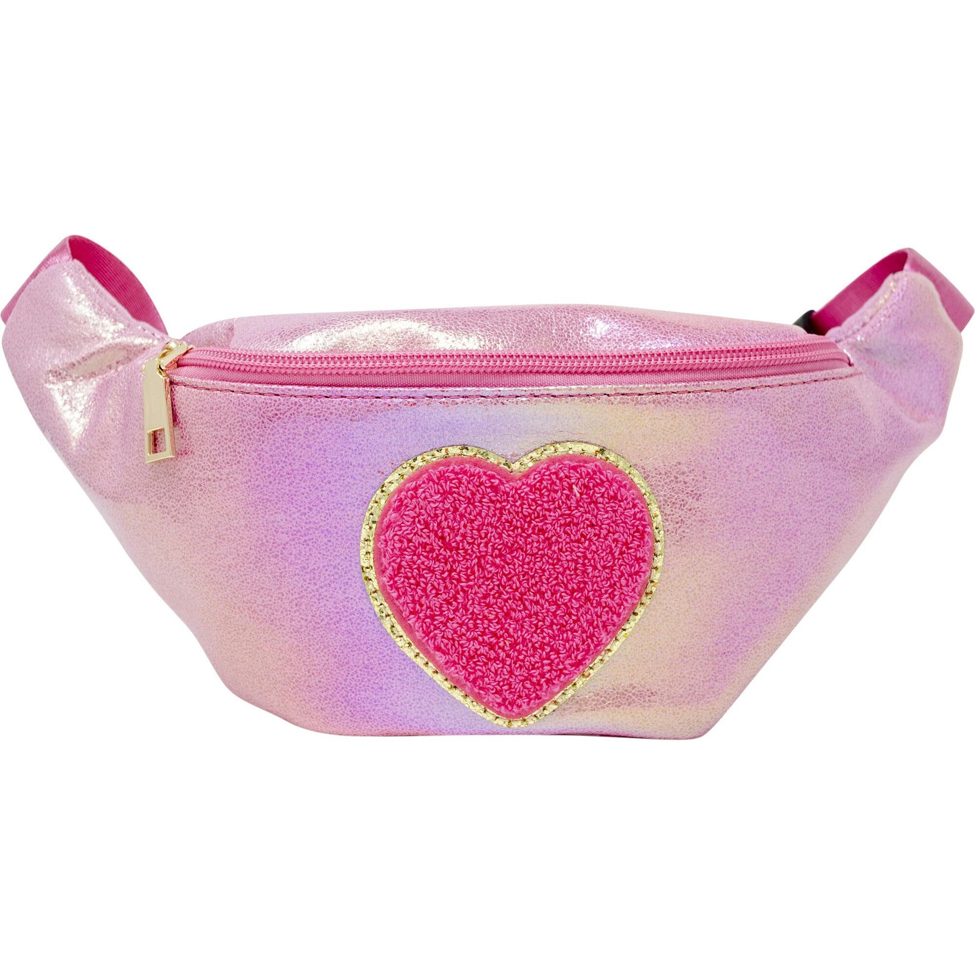 Shiny Heart Patch Sling Bag