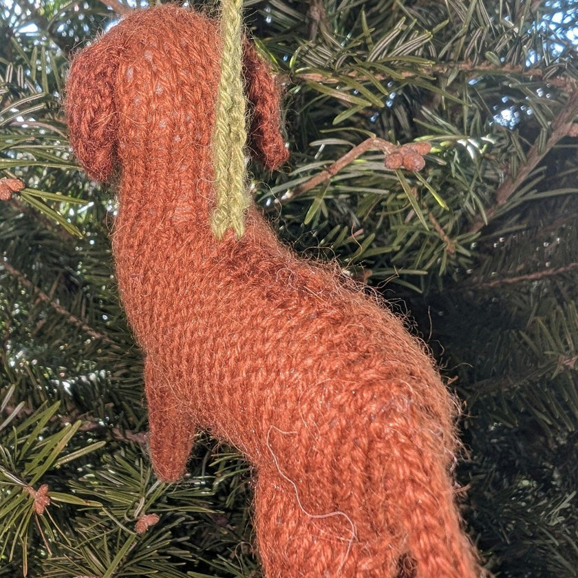 Rhodesian Ridgeback Hand Knit Christmas Ornament Arcadia Home