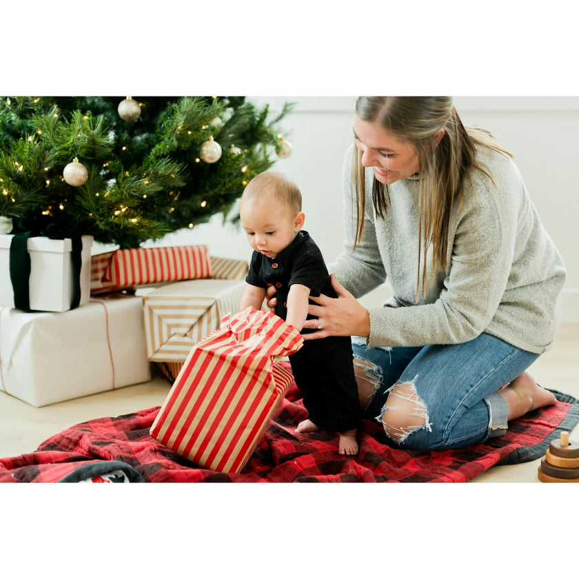 Cotton Muslin Quilted Throw - Holiday Haul