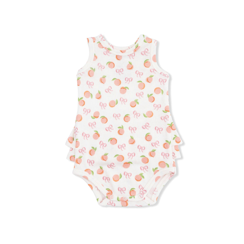 Little Peaches - Ruffle Tank Bodysuit