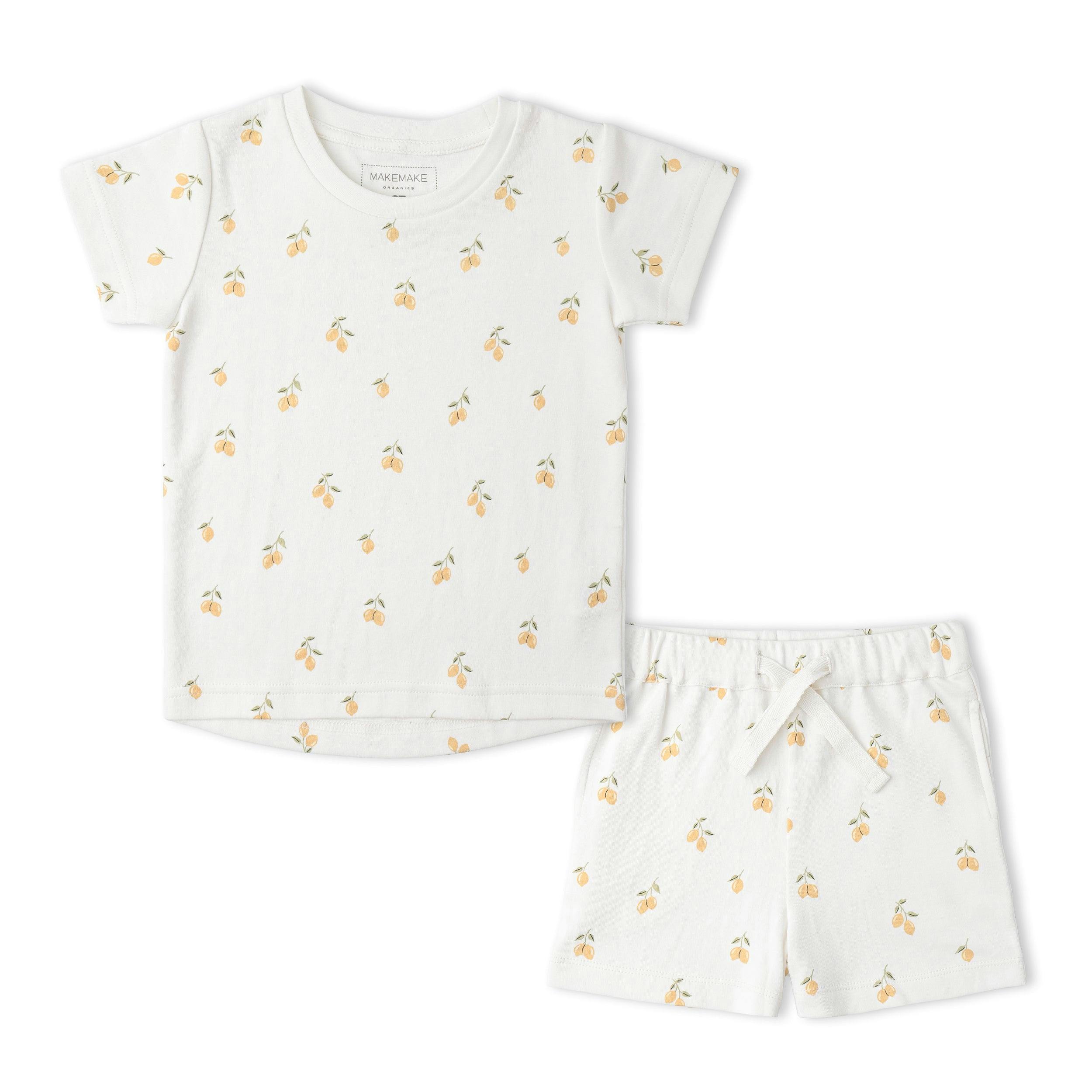Organic Tee & Shorts Set - Lemons