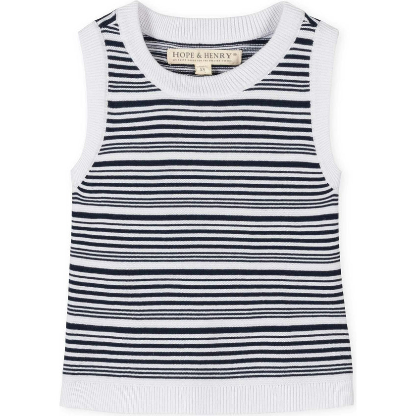 Organic Sweater Tank, Blue