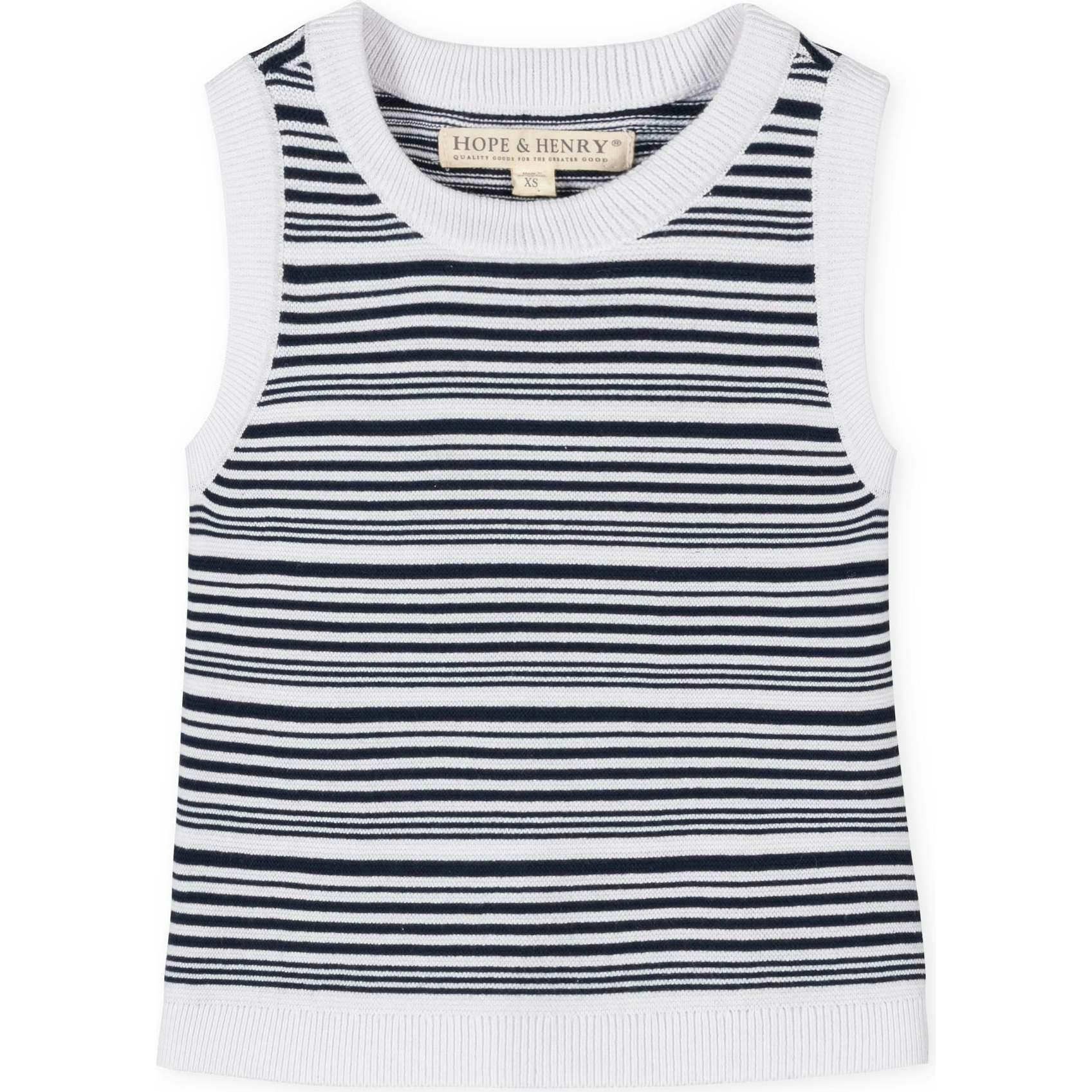 Organic Sweater Tank, Blue