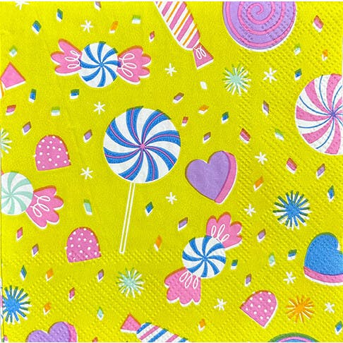 It's A Birthday Candy Print Petite Napkins