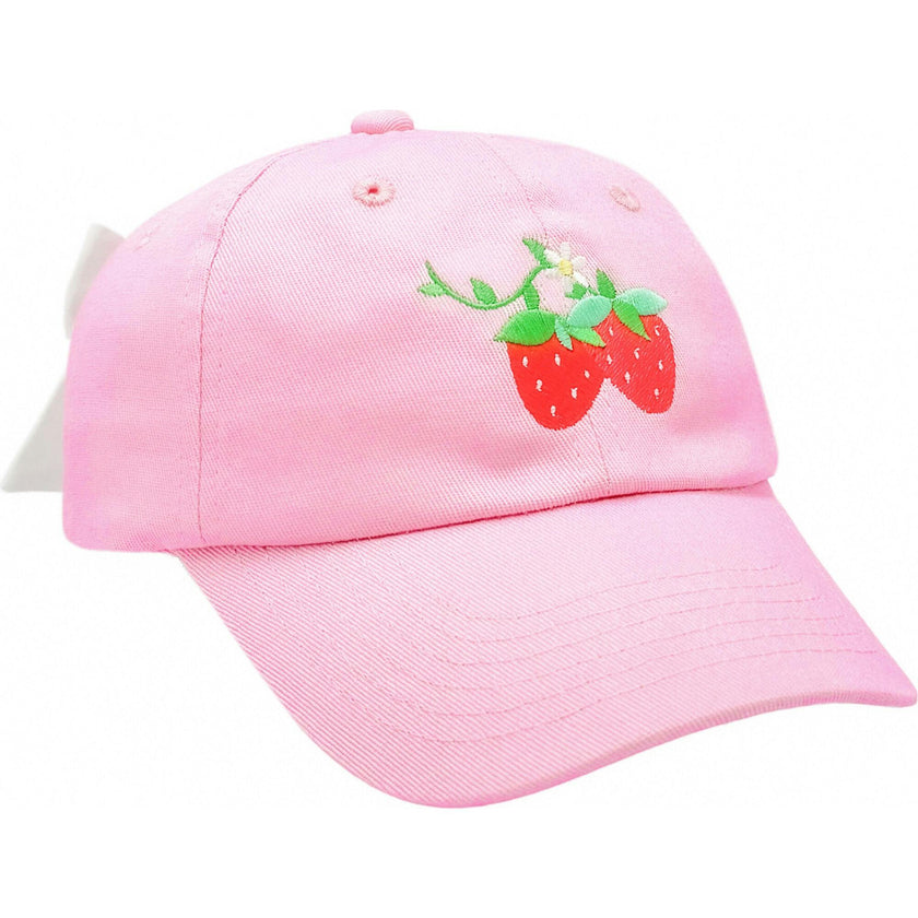 Strawberry Bow Baseball Hat (Baby/Toddler, Youth)