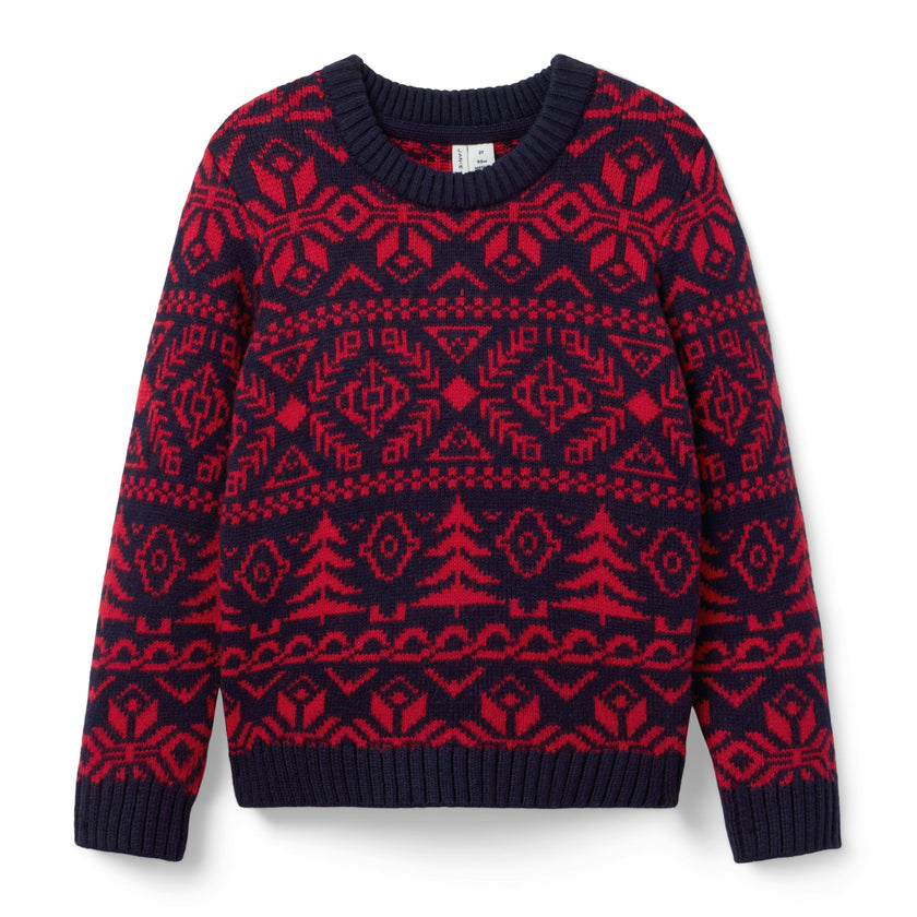 The Holiday Fair Isle Sweater, navy blue