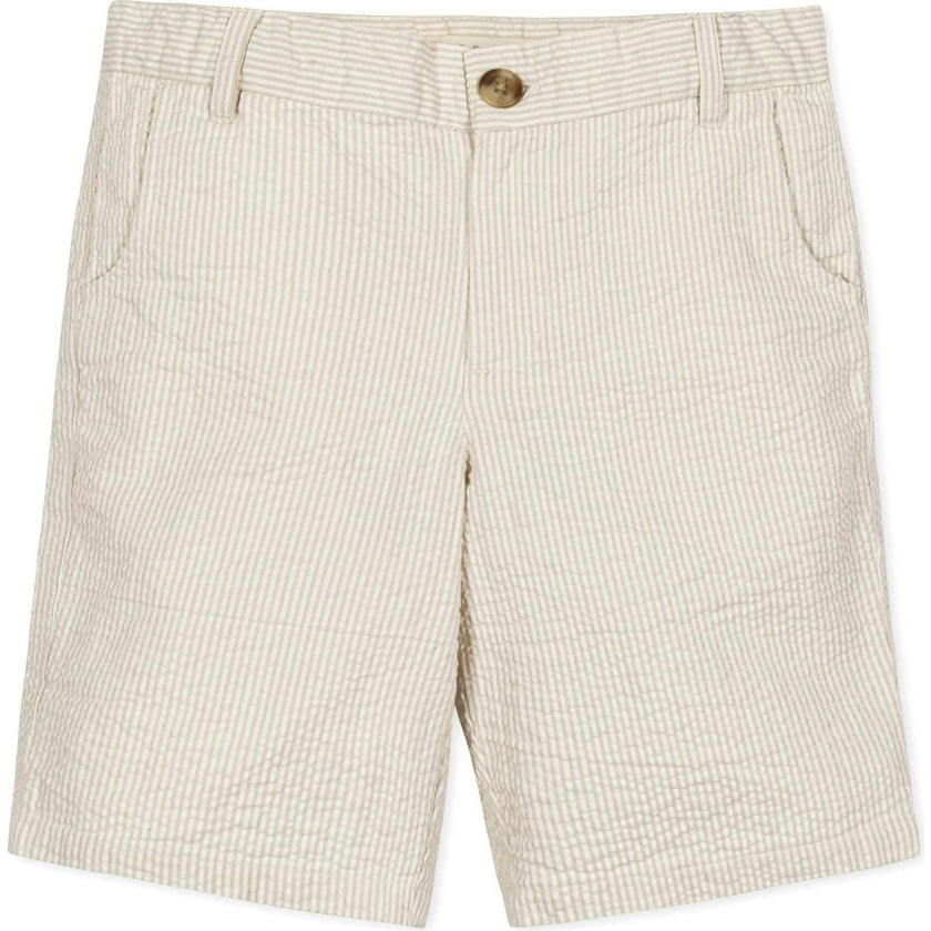 Organic Seersucker Short, Beige