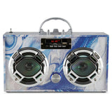 Blue Swirl Bundle-Karaoke Microphone & Boom Box