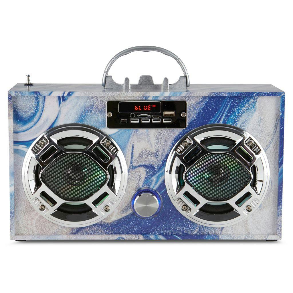Blue Swirl Bundle-Karaoke Microphone & Boom Box