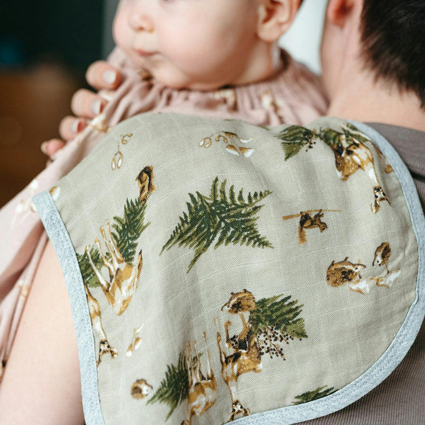 Forest Party Contour Four Layer Burp Cloth