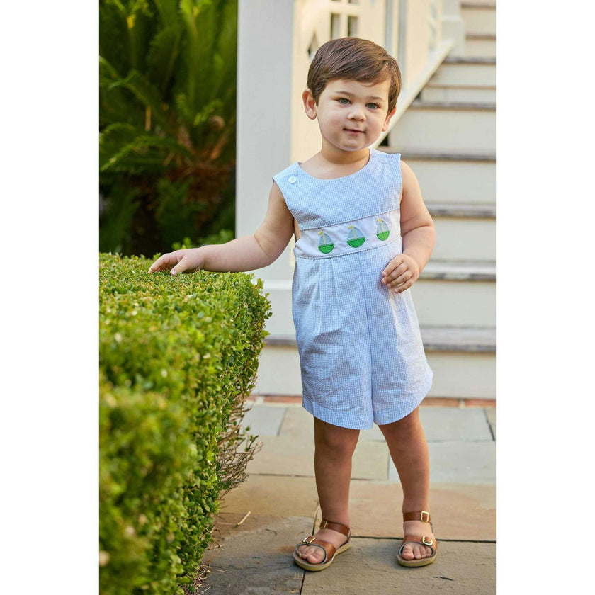 Vintage Romper - Sailboats