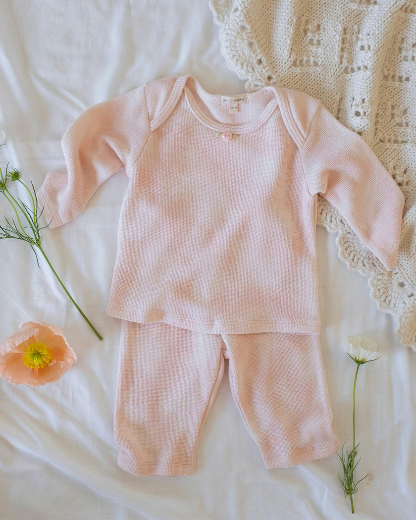 Tie-dye Set in Baby Pink