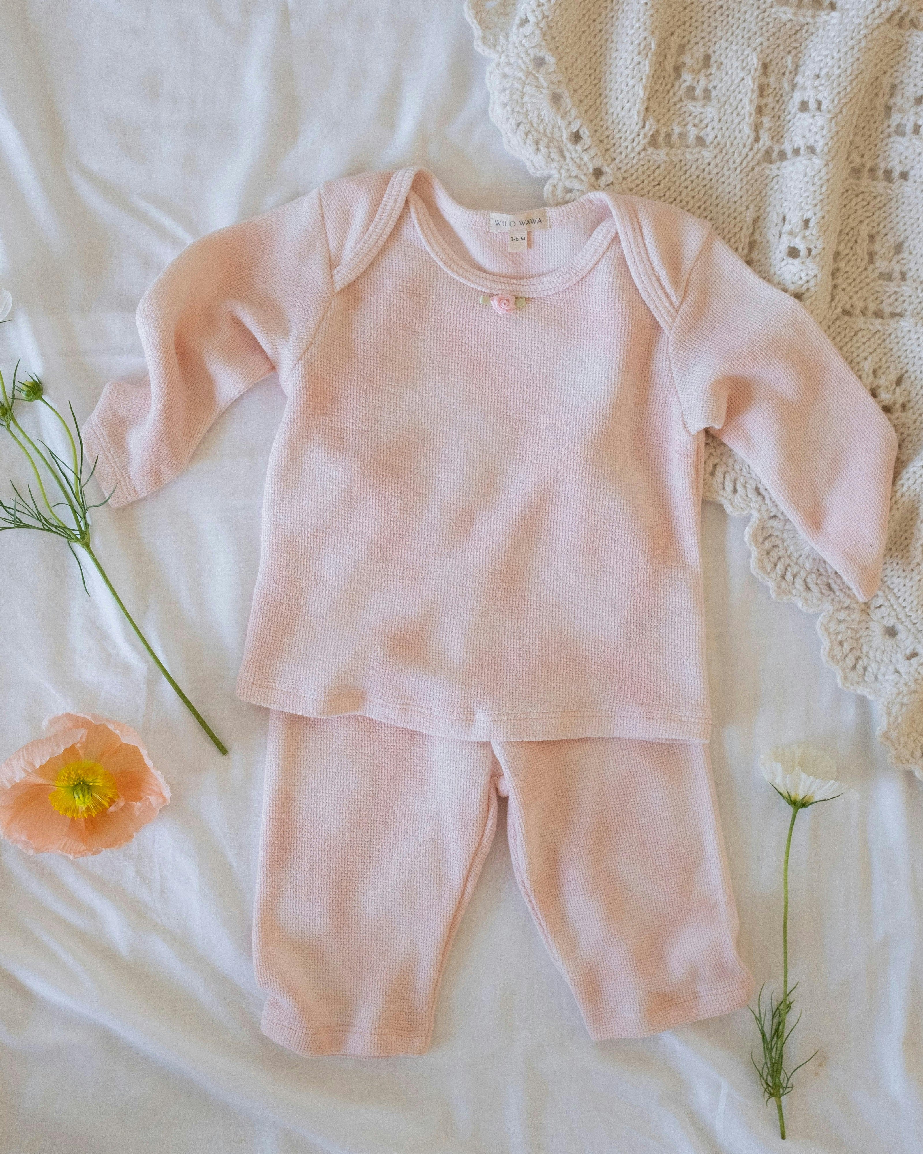 Tie-dye Set in Baby Pink
