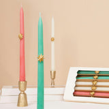 Mixed Gold Star Taper Candles