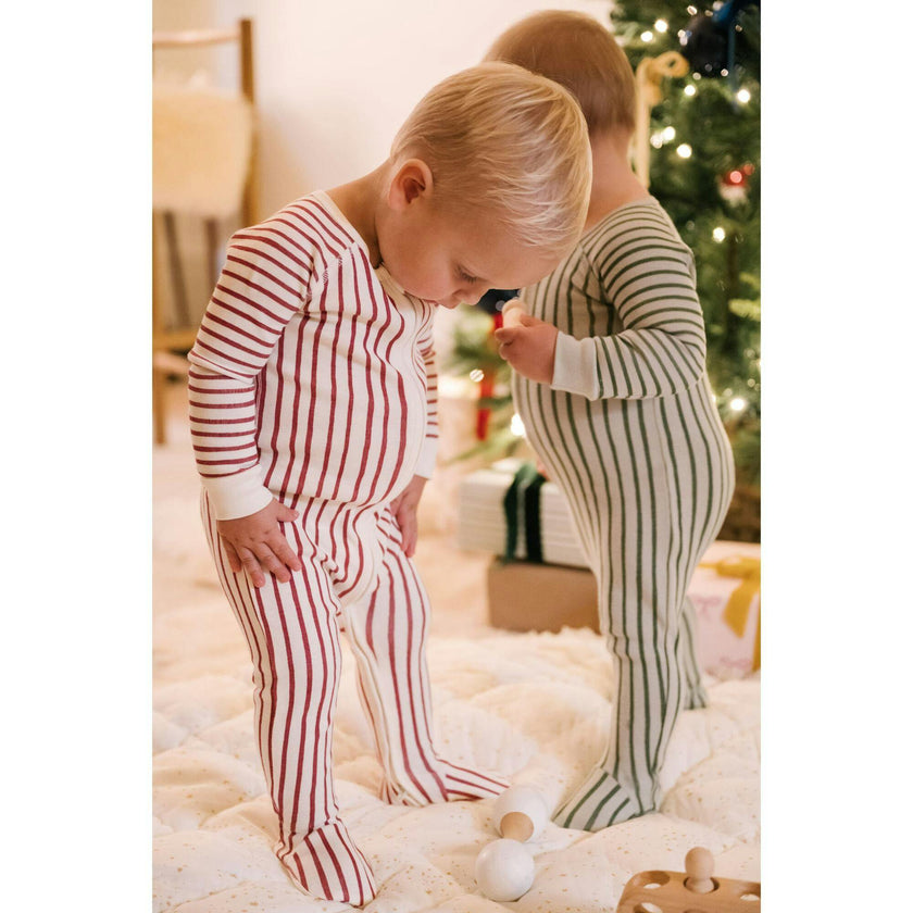 Ribbed Baby Sleeper, Red