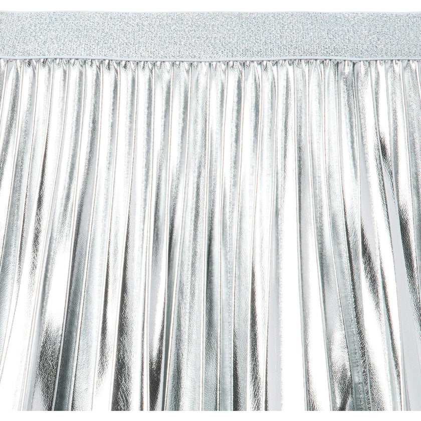Metallic Pleated Skirt