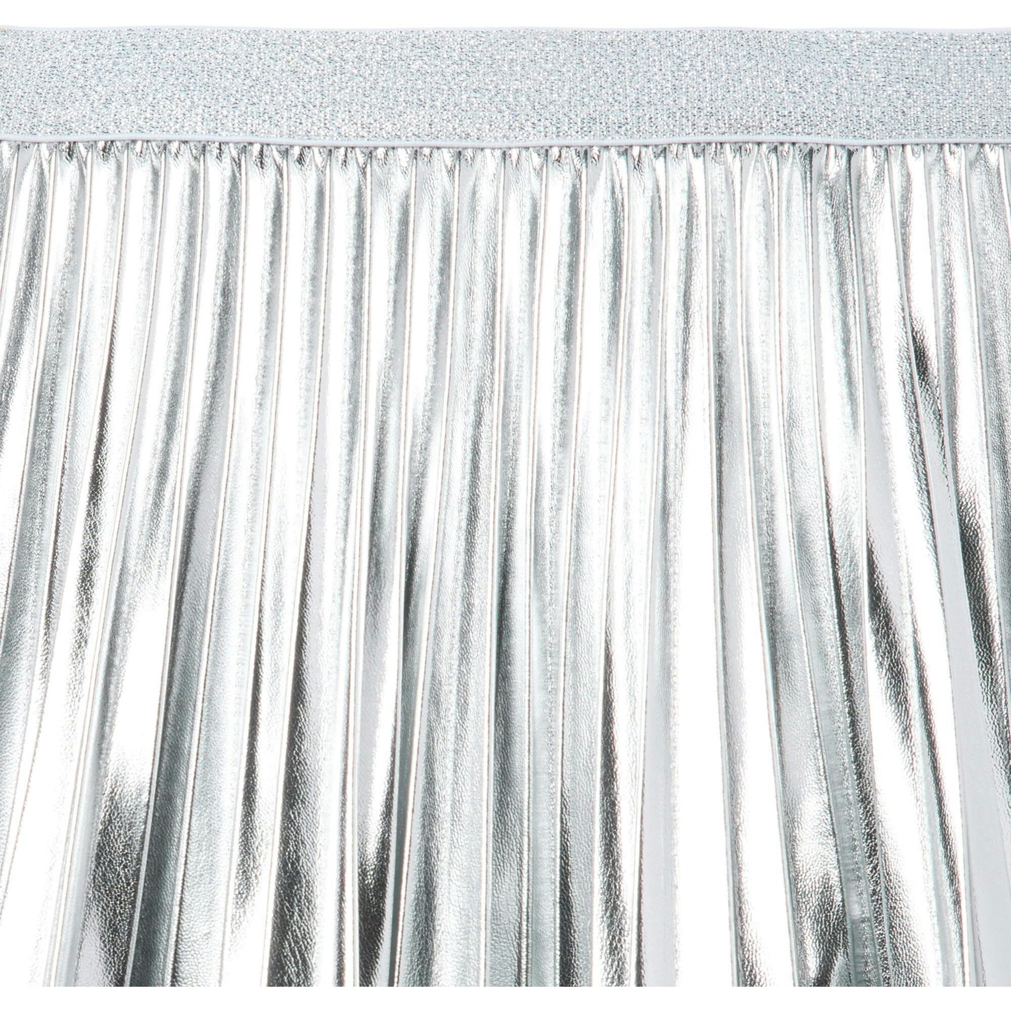 Metallic Pleated Skirt
