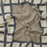 Cotton Sustainable Knit Throw Blanket - Equestrian Lattice
