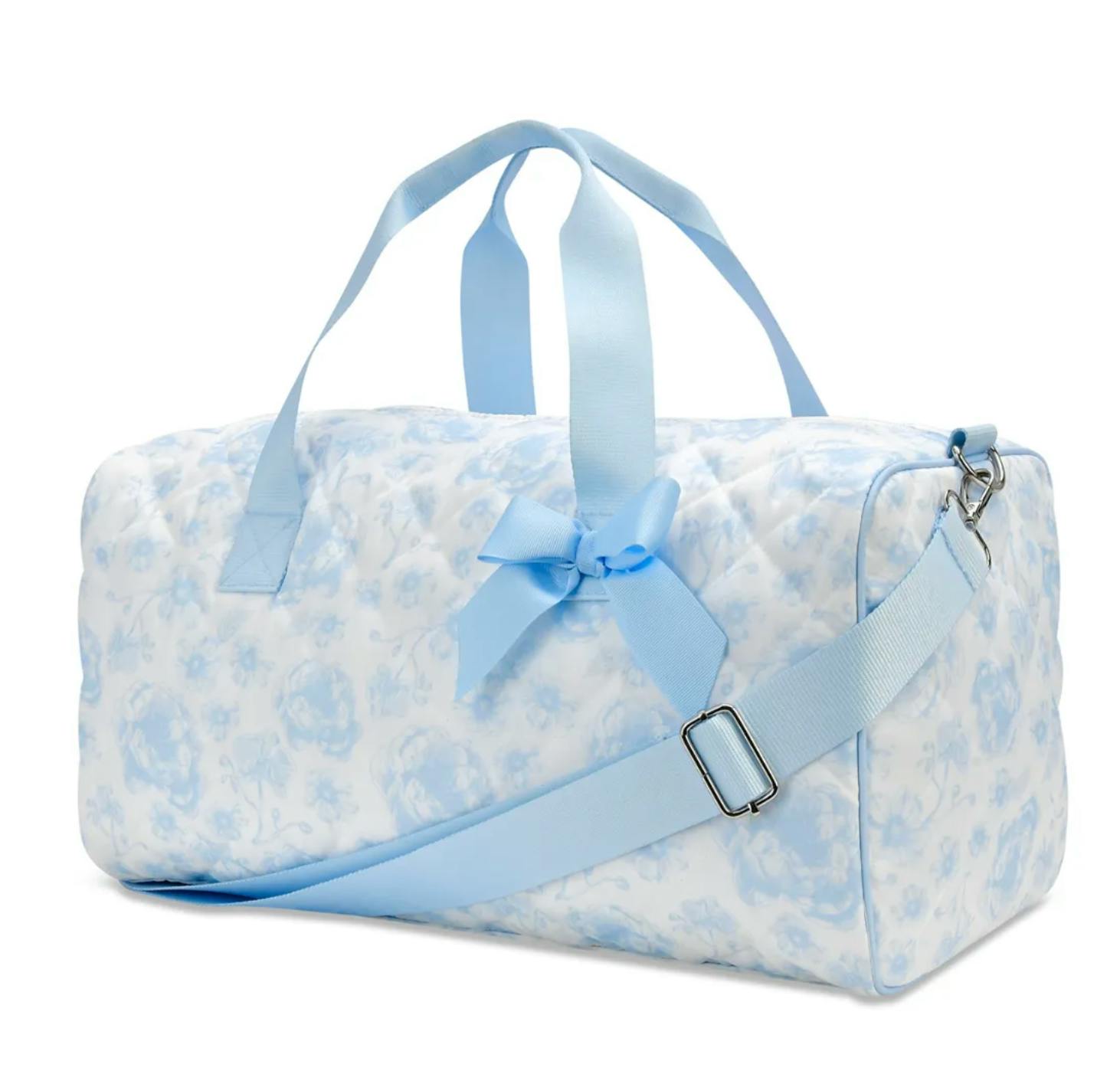 Beautiful Blue Toile Duffel Bag