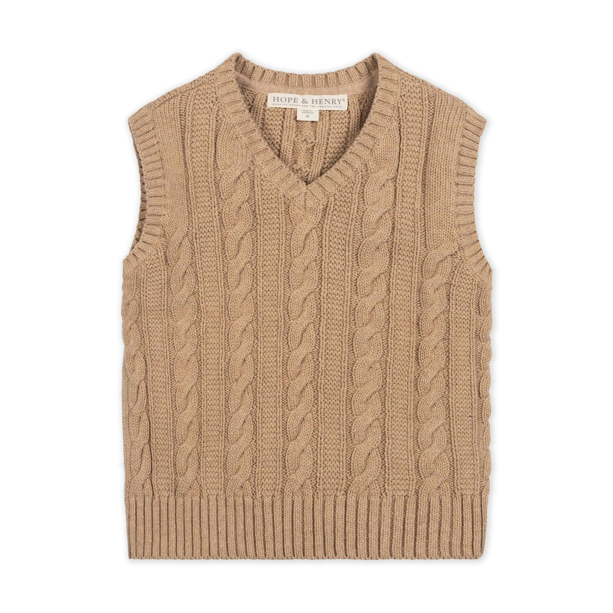 Organic Cable Sweater Vest