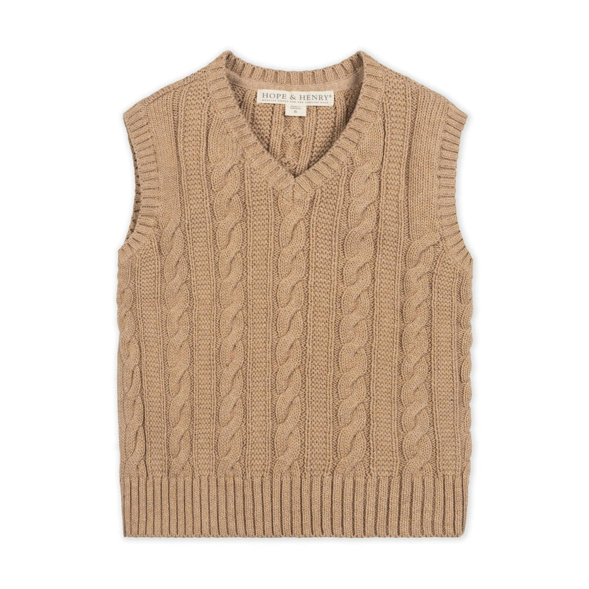 Organic Cable Sweater Vest - Baby