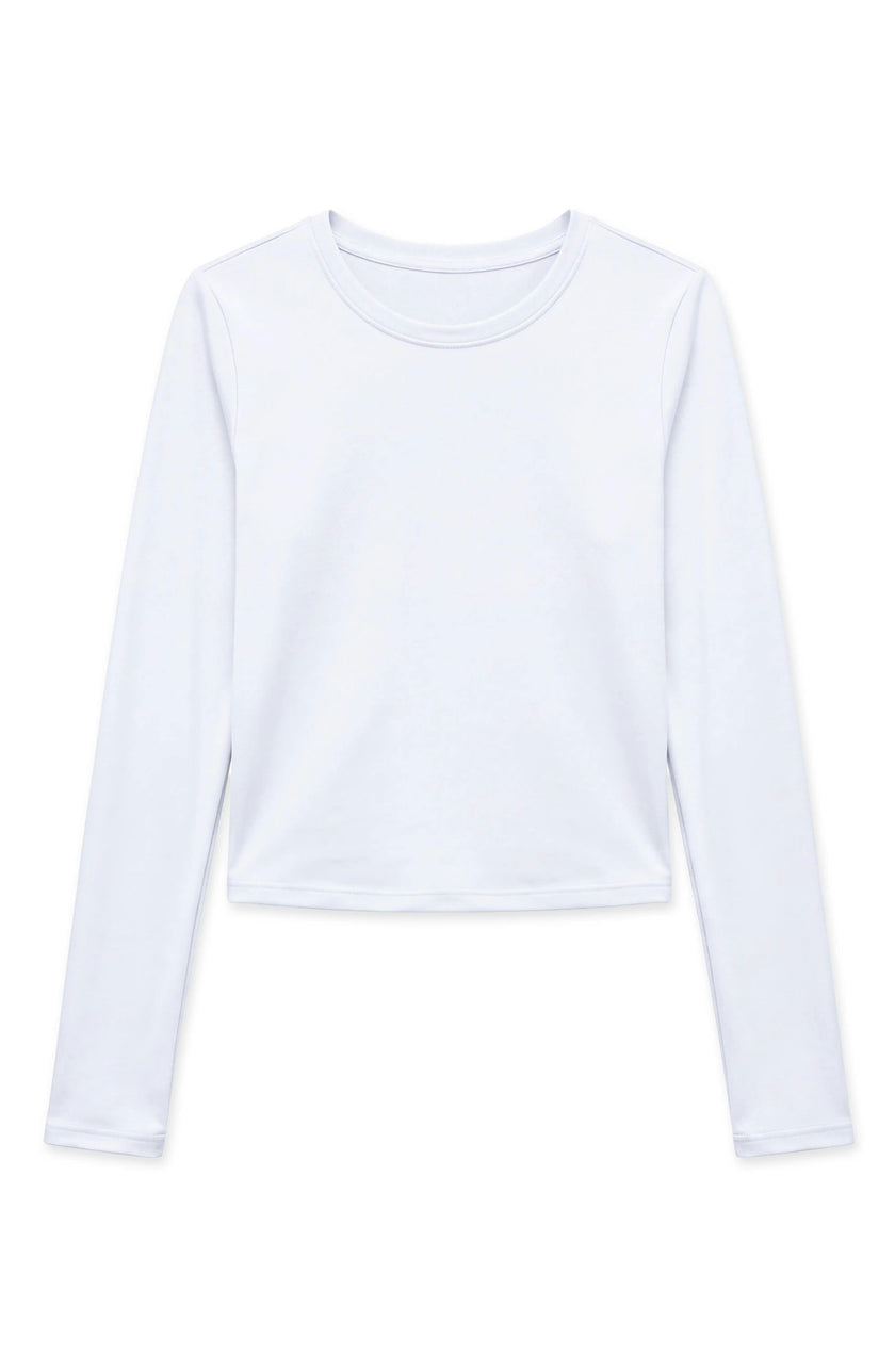 Oakley -  Crisscross Back Keyhole Long Sleeve Top - White