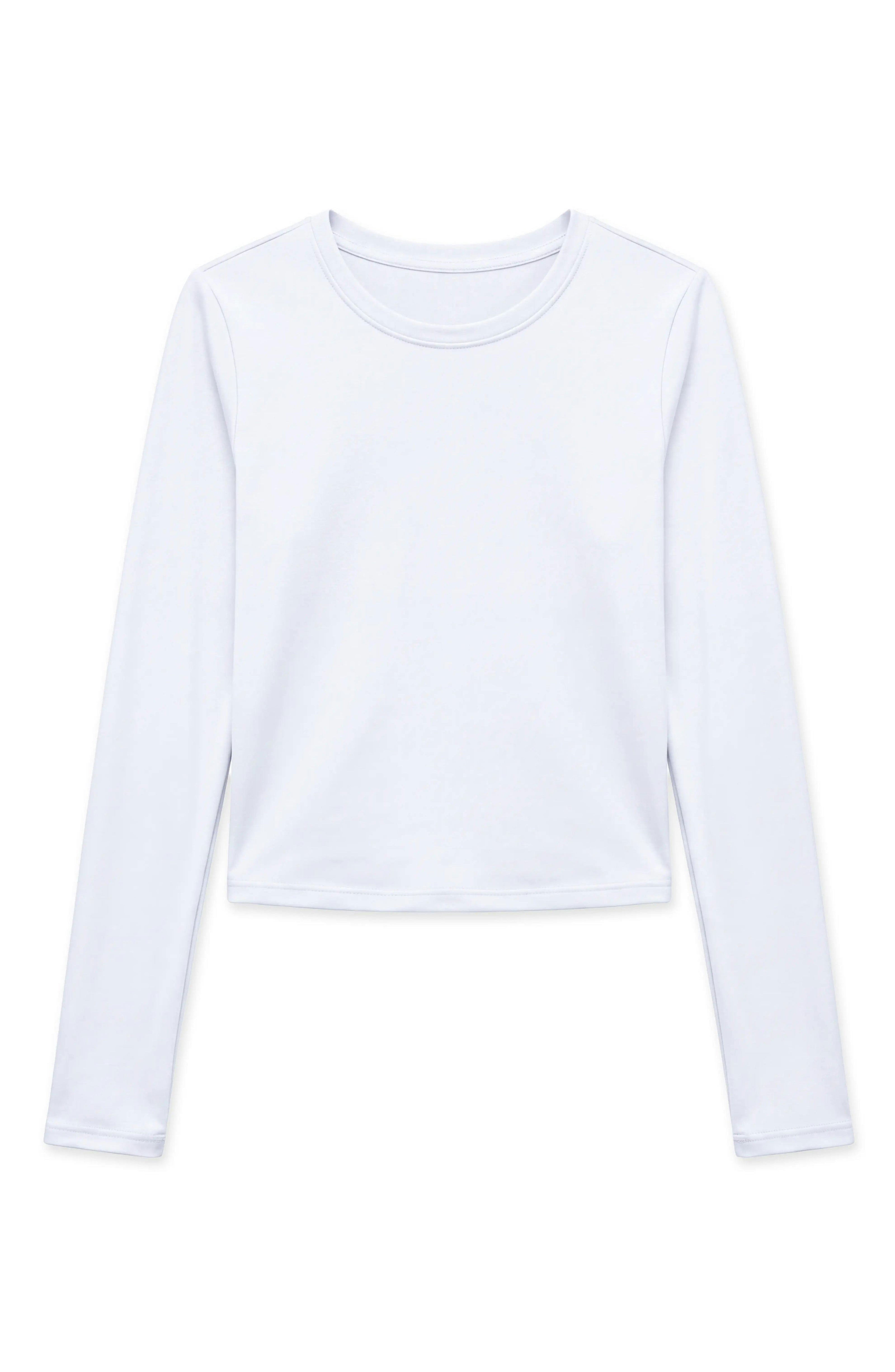 Oakley -  Crisscross Back Keyhole Long Sleeve Top - White