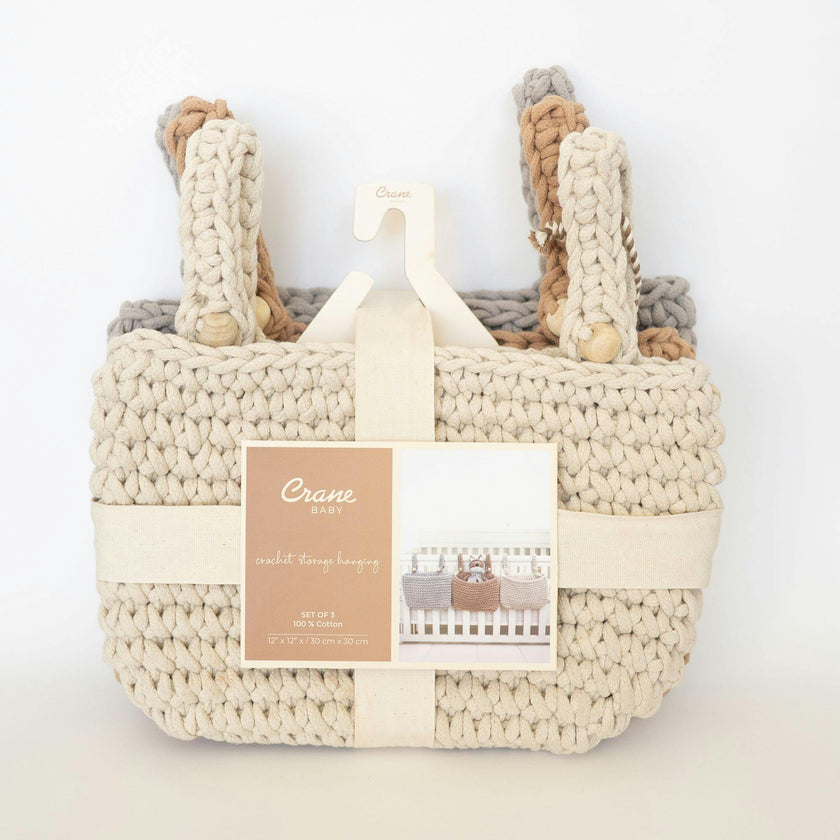 Charlie Farmhouse Hanging Storage Bin Trio