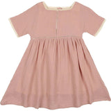 Gauze Crochet Short Sleeve Dress