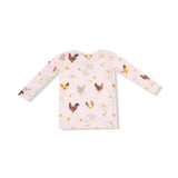 Collector Chickens - Pink - Long Sleeve Loungewear Set