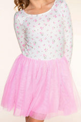 Simply Soft Long Sleeve Scoop Back Tulle Be Happy Dress