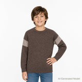 Big Kid (8-18) Marled Crewneck Sweater | Brown