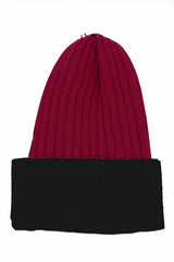 Ribbed Flat Wool Blend Hat (Snap On Pom Sold Separately)