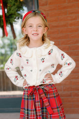 Mini Dottie Cardigan in Ivory Jubilant Bloom
