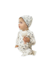 Flower Print Knit Onesie set