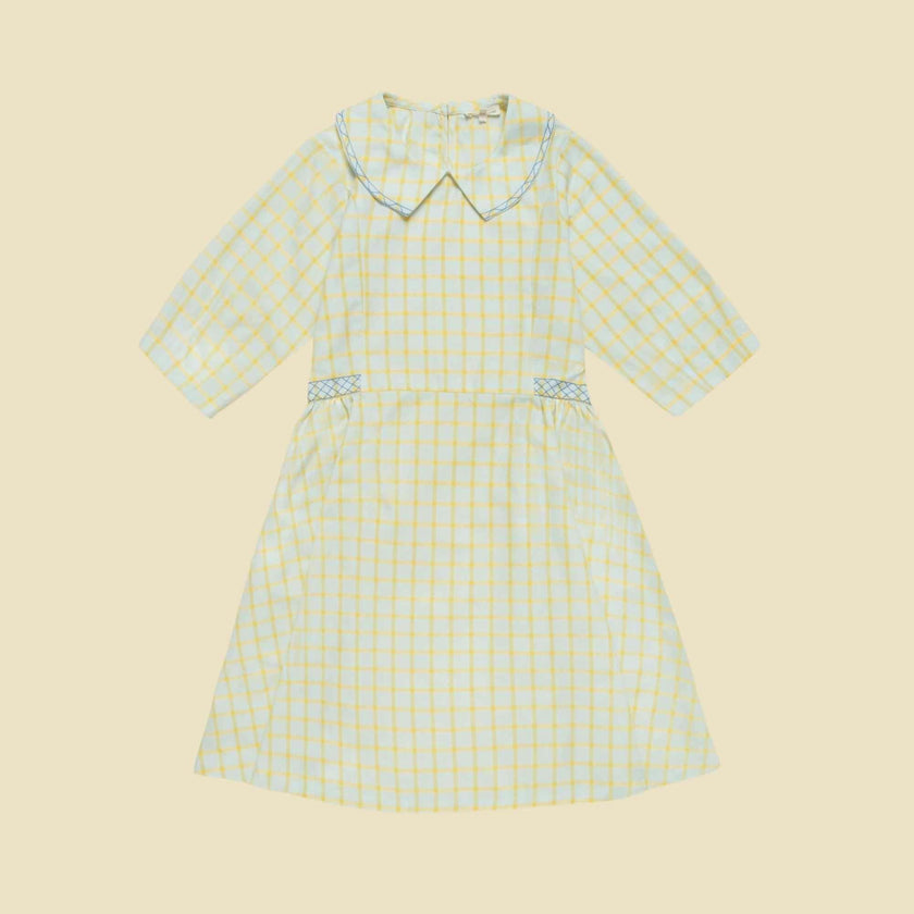 Embroidered Dress in Push Pop Plaid