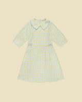 Embroidered Dress in Push Pop Plaid