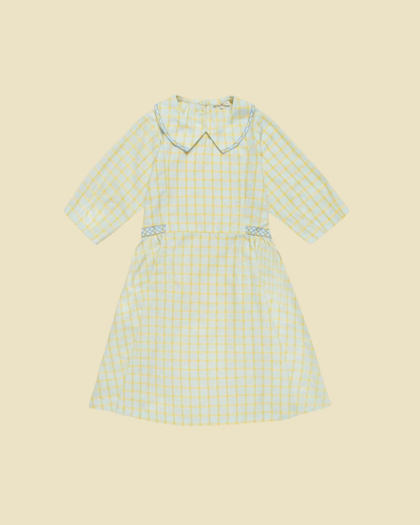 Embroidered Dress in Push Pop Plaid