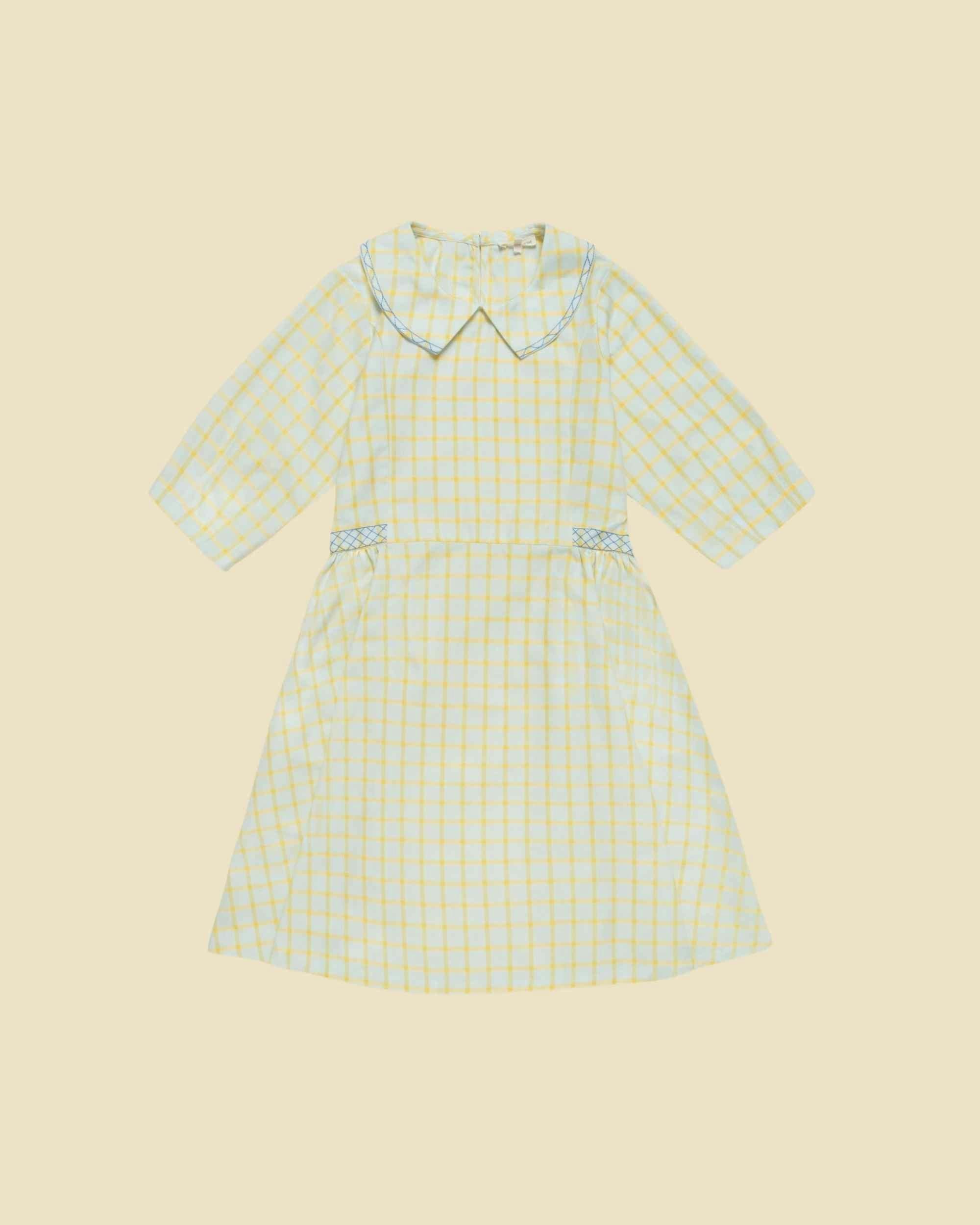 Embroidered Dress in Push Pop Plaid