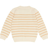 unisex cream and tan stripe knit cardigan