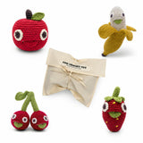 Fruit Harvest Gift Set  👩🏻‍🌾 👀 crochet plushies 100% organic cotton