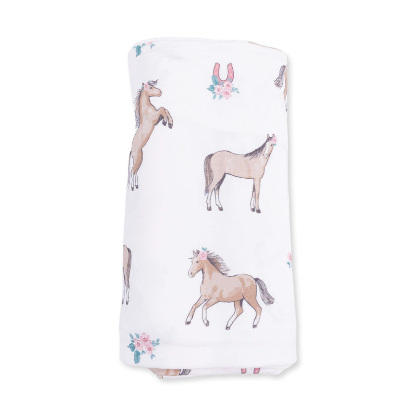 I Love Horses - Swaddle Blanket