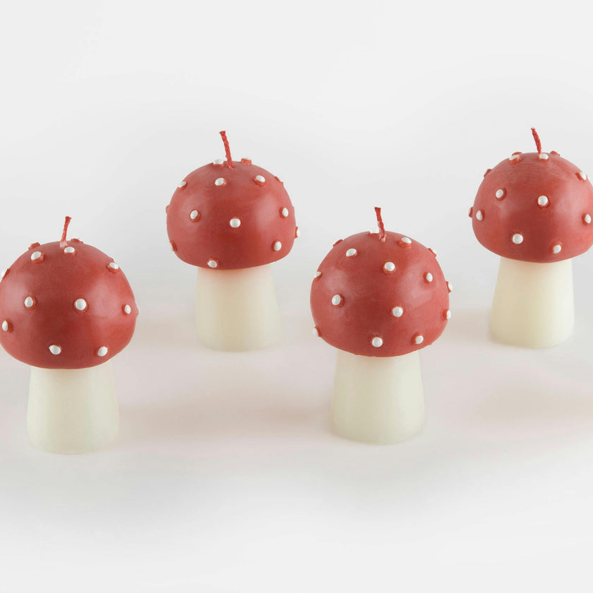 Mini Mushroom Candles
