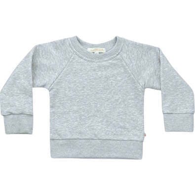 Crewneck Terry Sweatshirt, Heather Gray