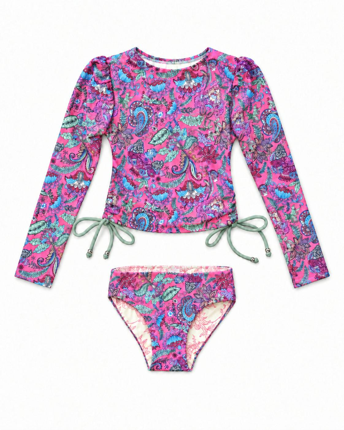 Long Sleeve Bikini Set with Reversible Bottom – Liberty