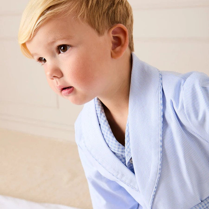 Barnaby Stripe Light Weight Dressing Gown in Blue (2-10yrs)