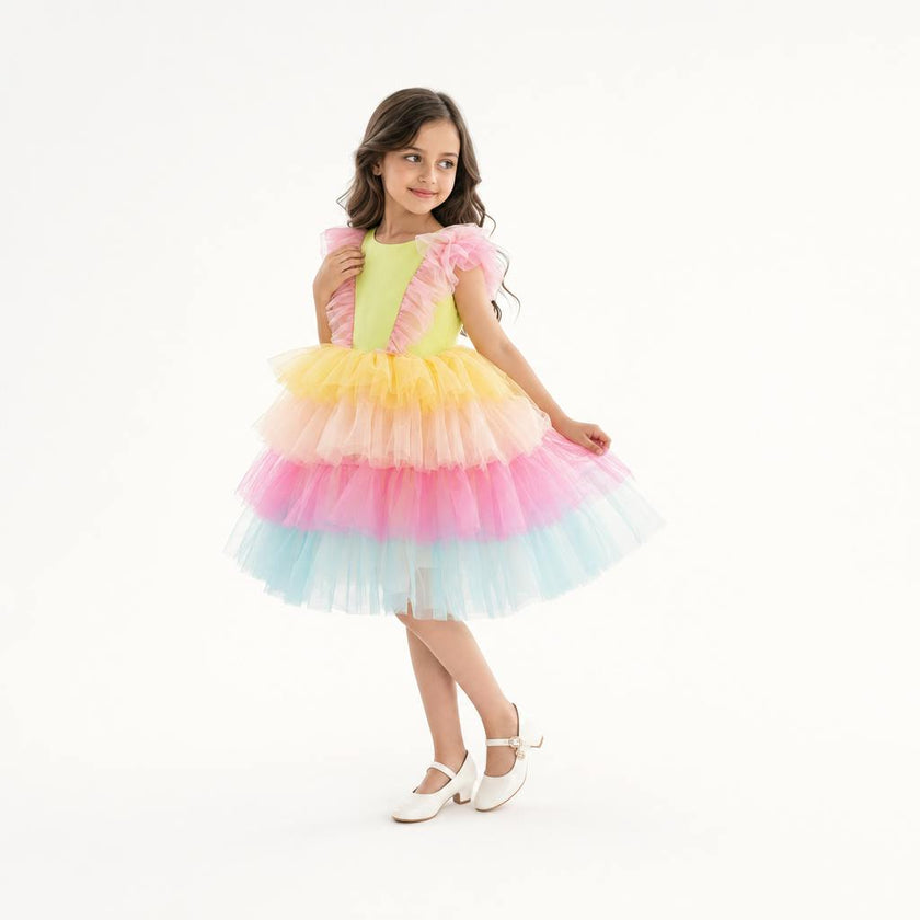 Neon Glow Pastel Princess Dress