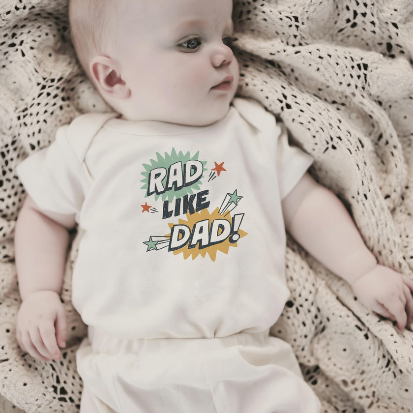 graphic bodysuit | rad like dad explosion
