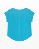 Rayon Rib Exposed Cap Sleeve Tee