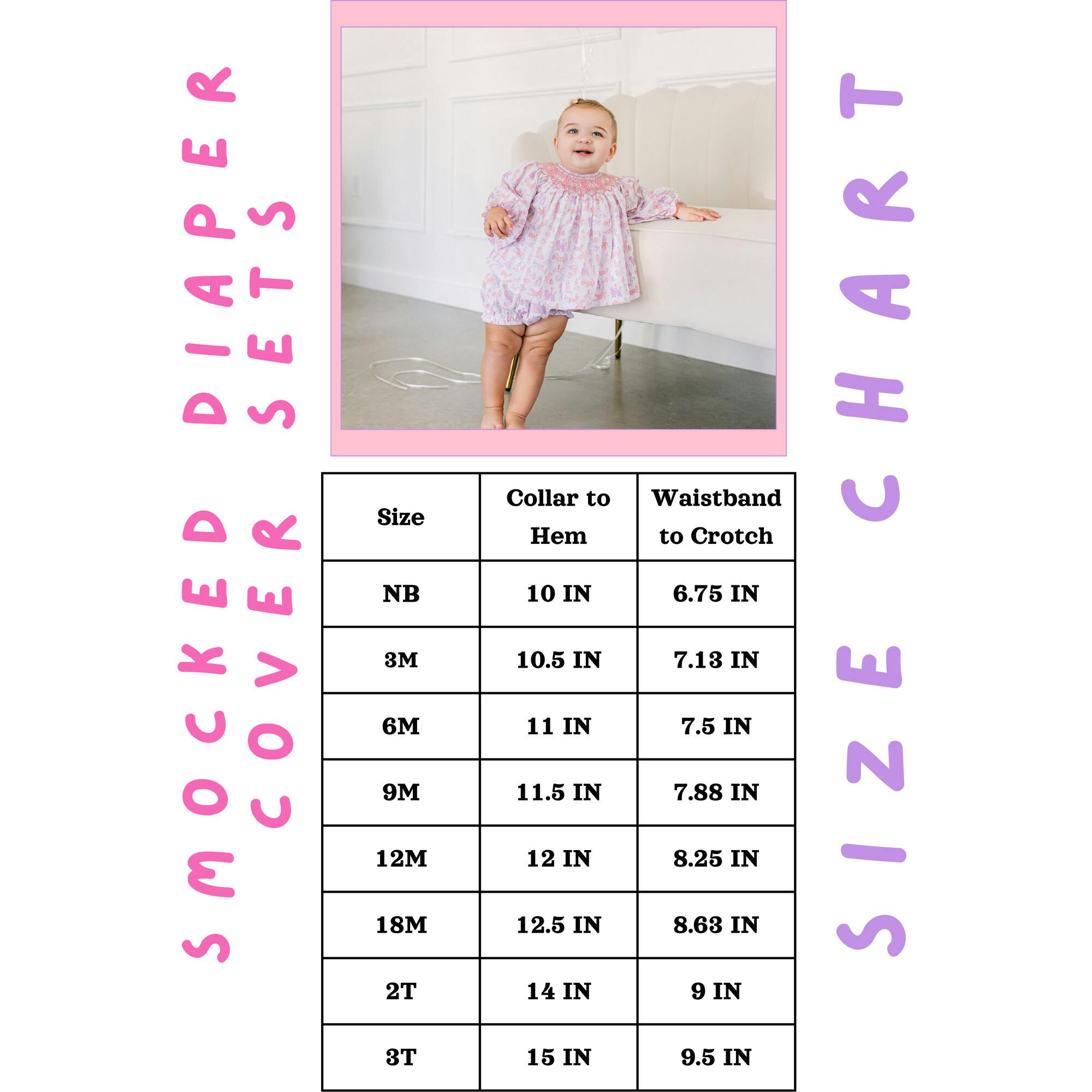 Lottie Smocked Diaper Cover Set